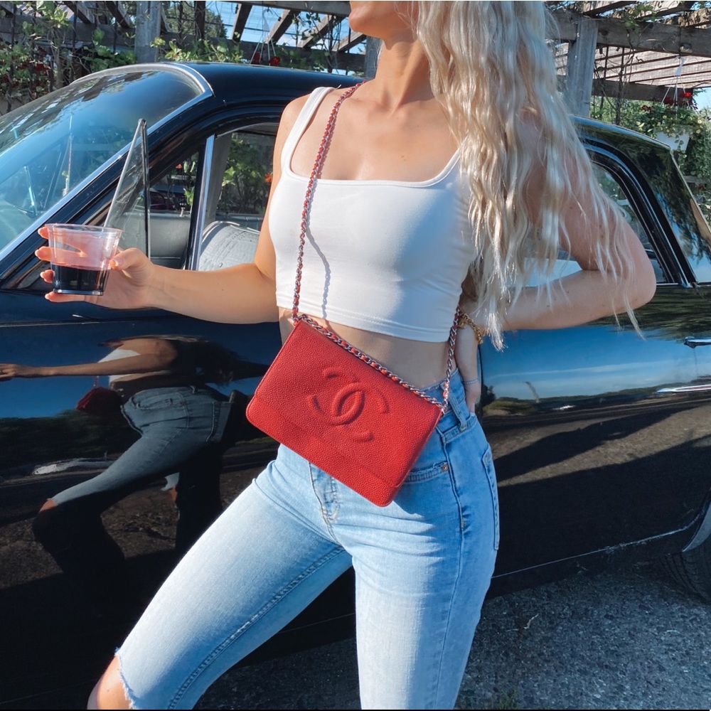 With tags ✨Chanel caviar timeless wallet on chain - Picture 15 of 16